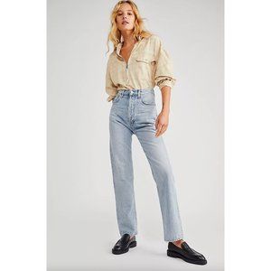 Agolde 90's Pinch Waist High Rise Straight in Soundwave Size 28